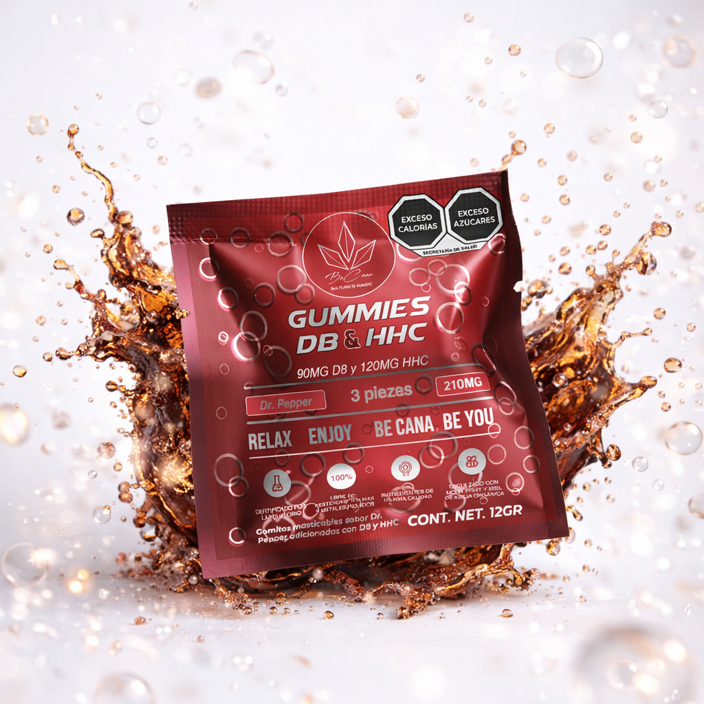 BeCana Gummies D8 + HHC Dr. Pepper 210 mg – 3 piezas