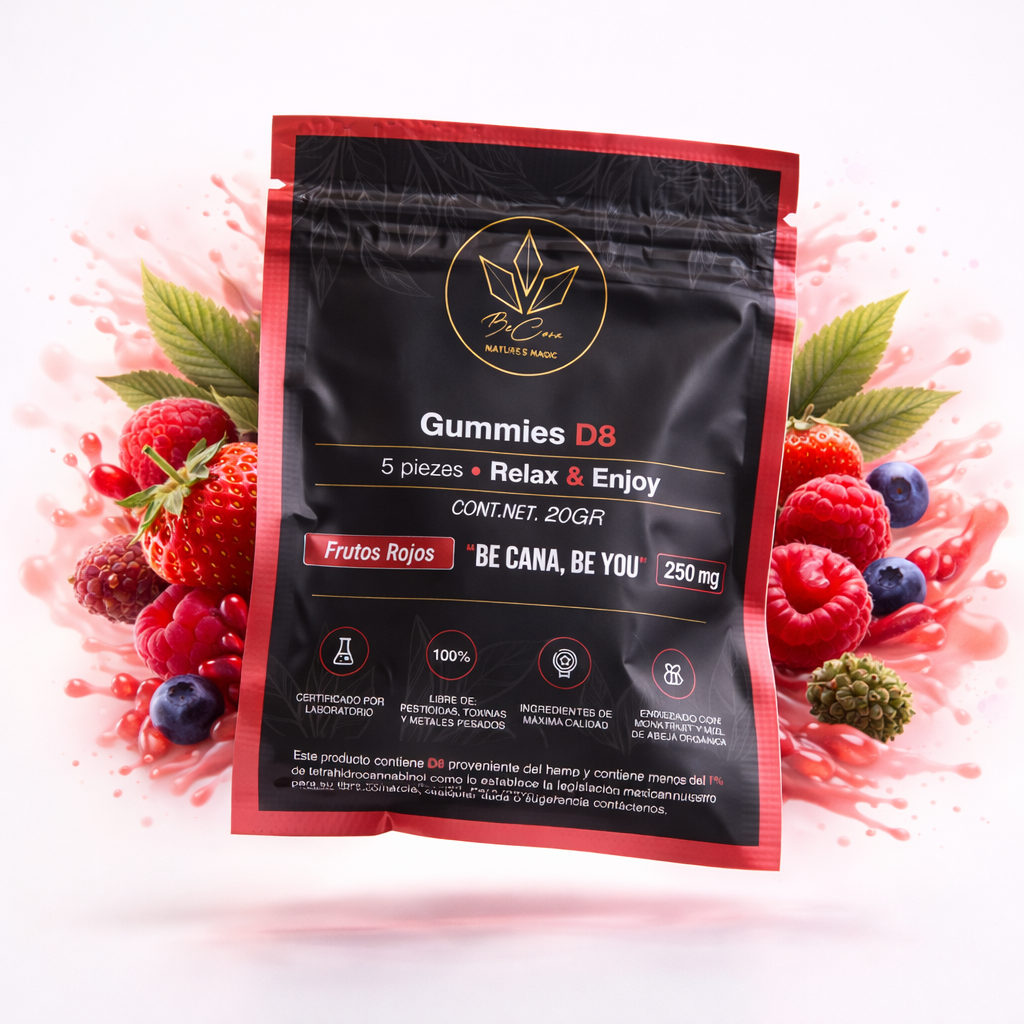 Be Cana Gummies D8 – Lychee & Frutos Rojos | 250 mg