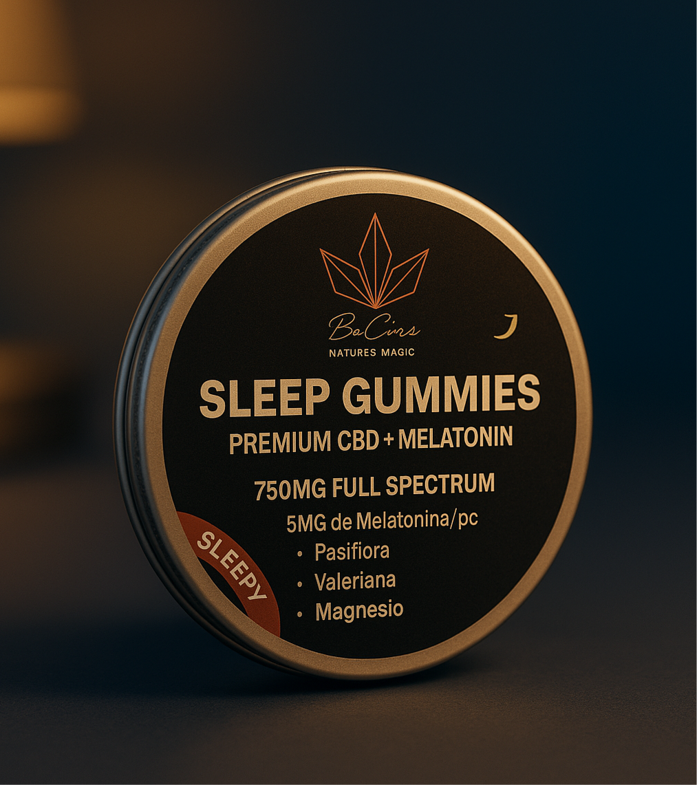 Sleep Gummies CBD 750mg + Melatonina | Cherry o Uva | 30 piezas
