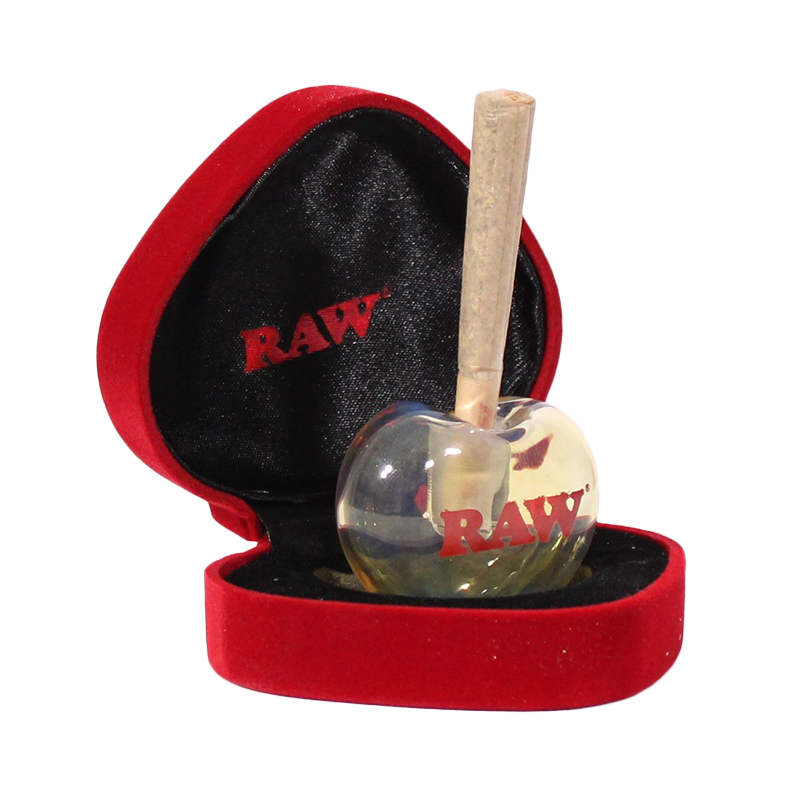 🔴 RAW Apple Glass Holder – Edición Corazón